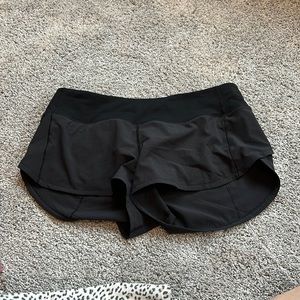 Black lululemon speed up shorts